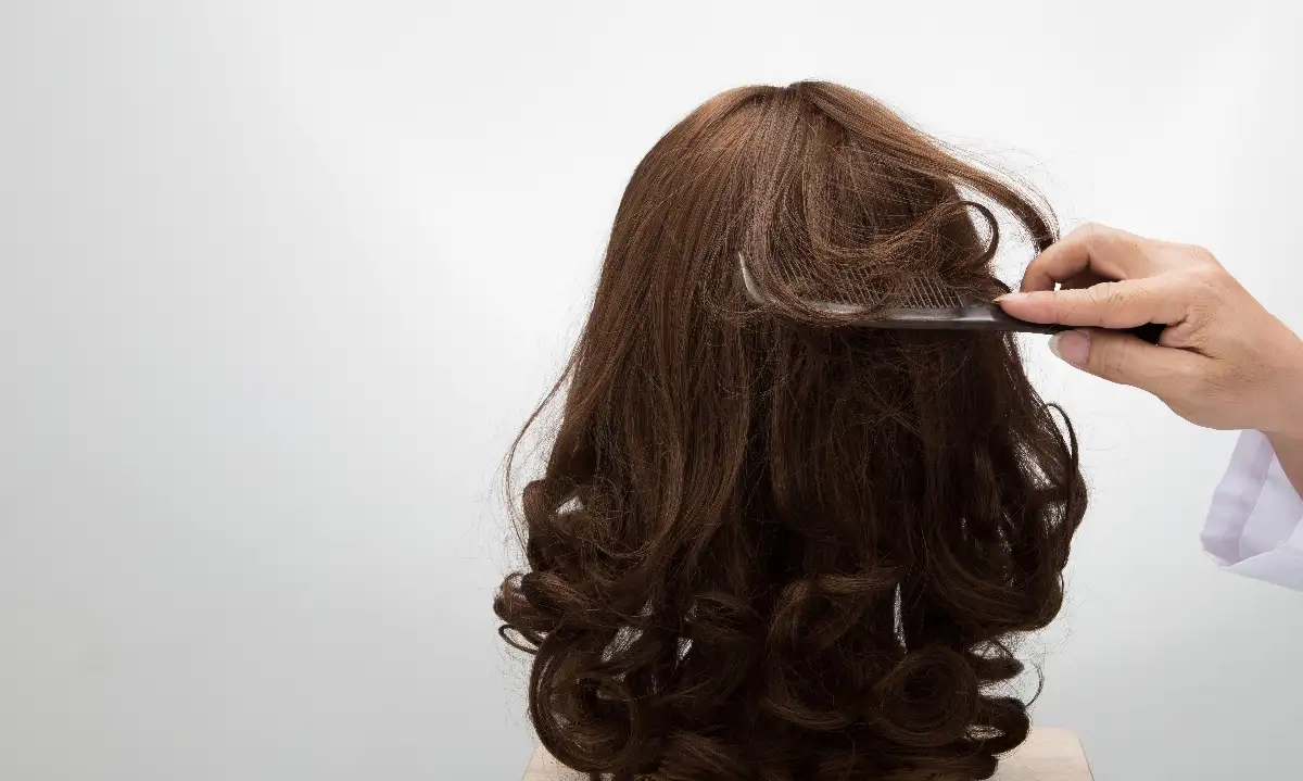Perruque cheveux bruns